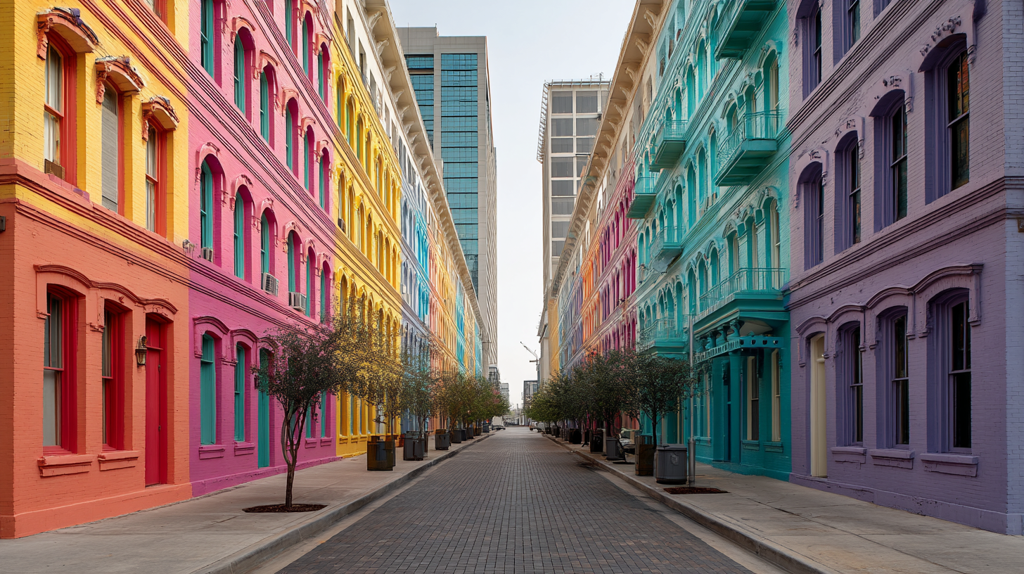 Captivating urban street art installation